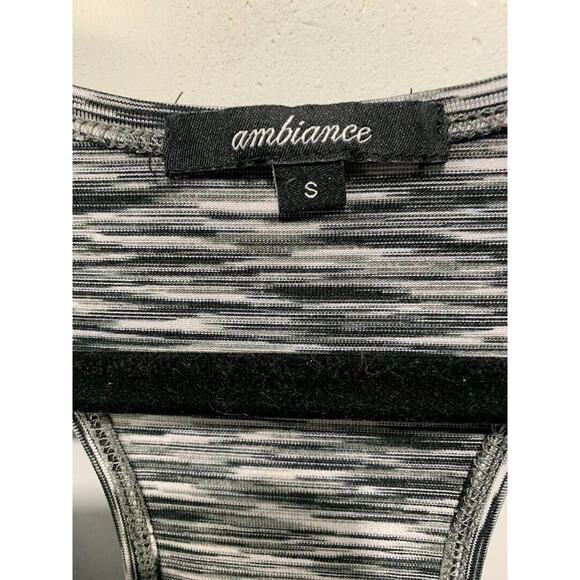 Ambiance Womens Gray & Black Racerback Tank Top Size Small Lightweight - Picture 3 of 3